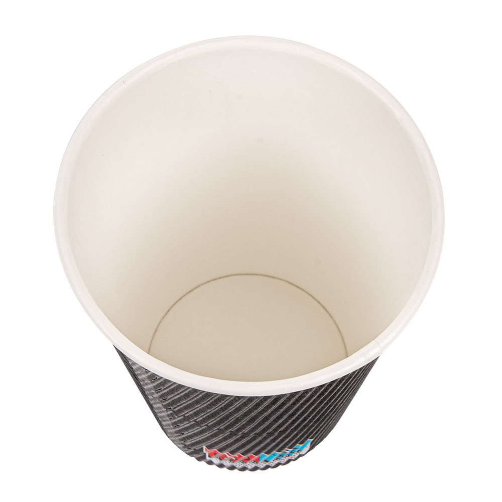 179.11-BICCHIERI BEVANDE CALDE DOPPIA PARETE  480 ML - 16 oz 300 + 250 + 18 PE G/M2 Ø9/6x13,2 CM NERO CARTONE (25 u.)