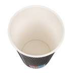 179.11-BICCHIERI BEVANDE CALDE DOPPIA PARETE  480 ML - 16 oz 300 + 250 + 18 PE G/M2 Ø9/6x13,2 CM NERO CARTONE (25 u.)