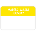 393.82-500 U. ETICHETTE ADESIVE MARTEDI   7,5x5 CM GIALLO PALLIDO ADESIVO