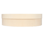 266.09-MINI SCATOLA OVALE CON COPERCHIO 'WOOD'  19,5x14,5x5 CM NATURALE LEGNO
