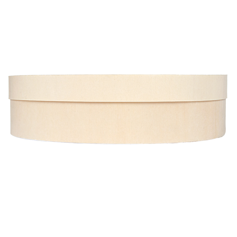 266.09-MINI SCATOLA OVALE CON COPERCHIO 'WOOD'  19,5x14,5x5 CM NATURALE LEGNO