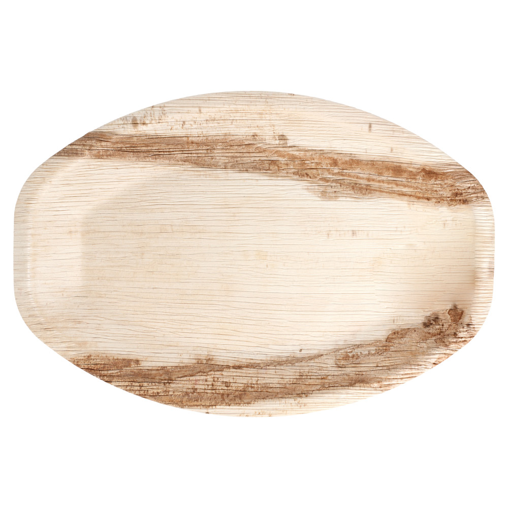 214.43-PIATTI OVALI 'ARECA'  33,7x23x2 CM NATURALE ARECA (25 u.)