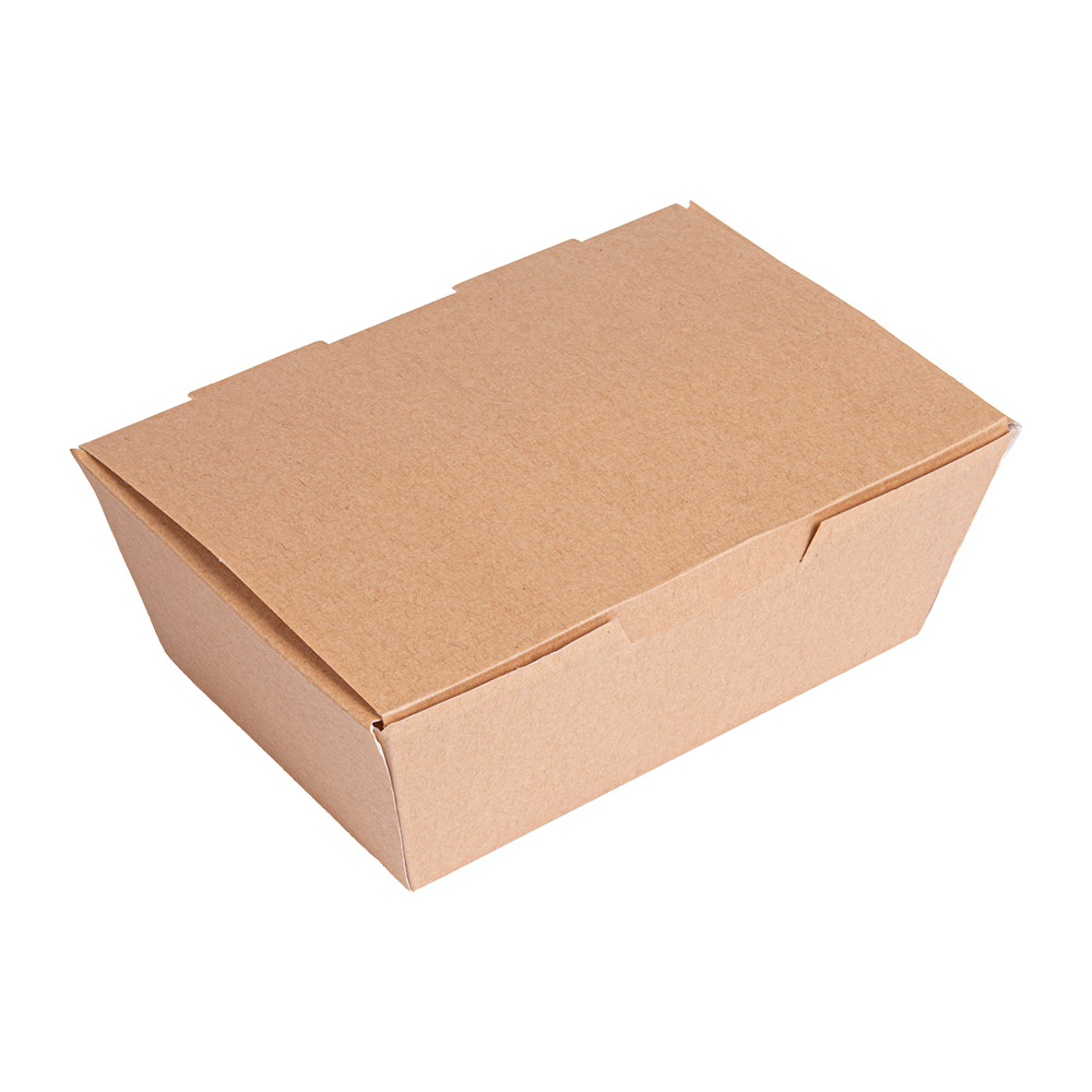 235.12-SCATOLE "LUNCH BOX" COPPERCHIO 'THEPACK' 500 ML (16 oz) 14x9,7x5 CM NATURALE CARTONE NANO-MICRO (60 u.)