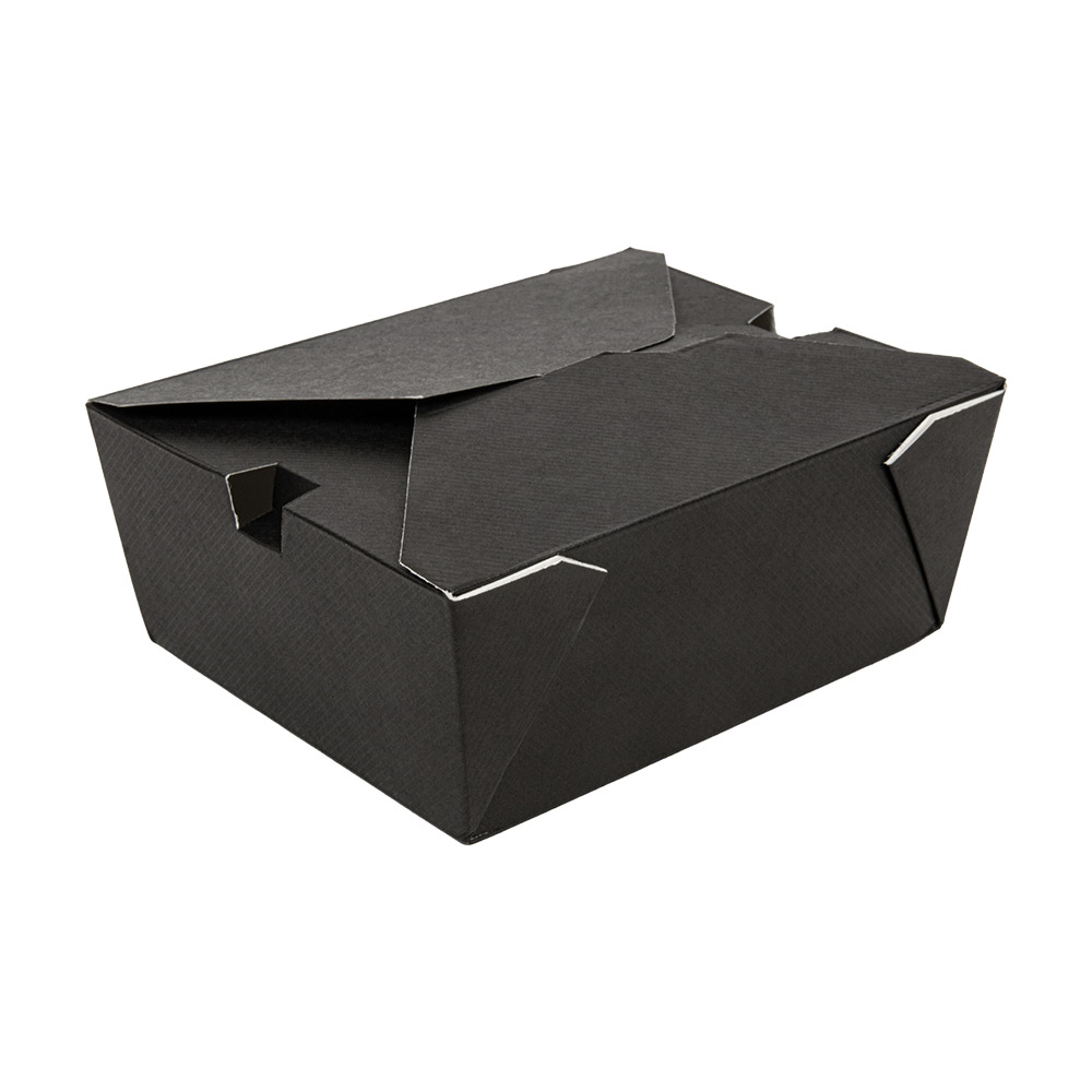 234.58-SCATOLE AMERICANE PER MICROONDE 'THEPACK' 1350 ML 15,2x12,1x6,5 CM NERO CARTONE NANO-MICRO + PP (50 u.)