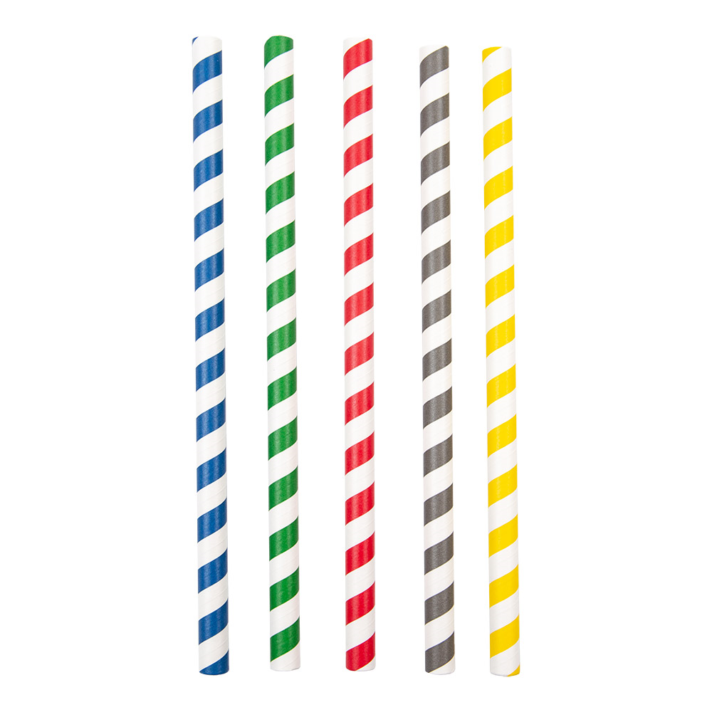 227.94-CANUCCE DRITTE A STRISCE 'PAPER'  Ø1x20 CM COLORI VARIE CARTA (50 u.)
