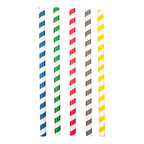 227.94-CANUCCE DRITTE A STRISCE 'PAPER'  Ø1x20 CM COLORI VARIE CARTA (50 u.)