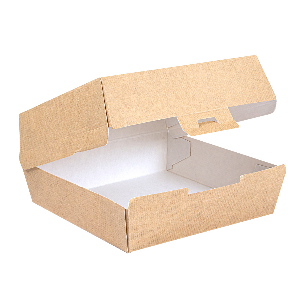 234.21-SCATOLE HAMBURGER 'THEPACK'  17,6x16,8x7,8 CM (XL WIDER) NATURALE CARTONE NANO-MICRO (50 u.)