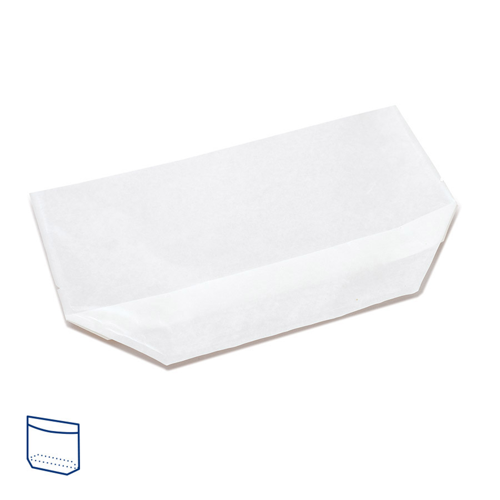 173.14-CONFEZIONI CON BASE E FINESTRA TURTLE PACK 50 G/M2 + 15 PP 27+5,5/2,5x16 CM BIANCO KRAFT (100 u.)
