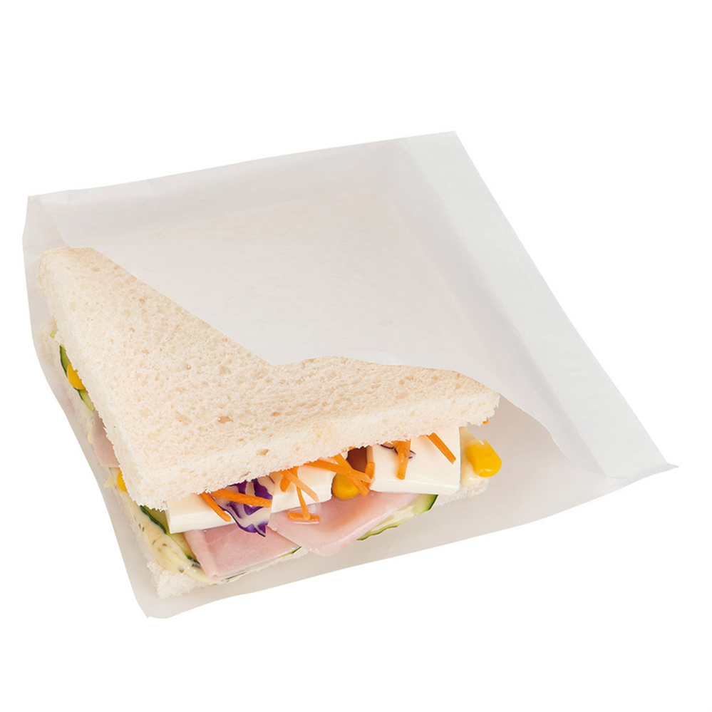 173.61-BUSTE APERTE 2 LATI  22 G/M2 + 8 LDPE 15x15,2 CM BIANCO KRAFT (100 u.)