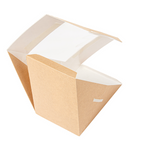253.54-SCATOLE PANINO TRIPLO CON FINESTRA 'THEPACK'  12,4x12,4x8,3 CM NATURALE CARTONE NANO-MICRO + OPP (50 u.)