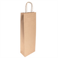 098.88-SACCHETTI SOS CON MANICI 1 BOTTIGLIA  100 G/M2 14+8x40 CM NATURALE KRAFT (25 u.)