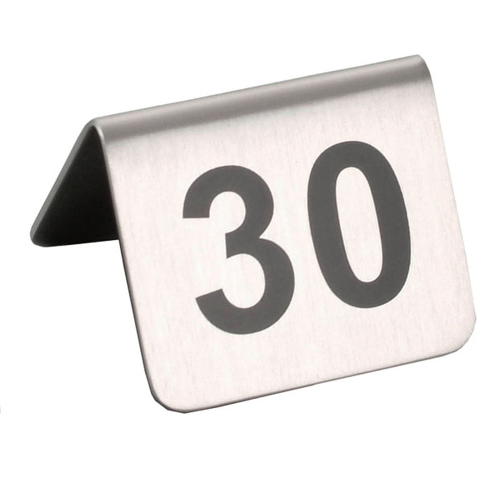 133.51-NUMERI PER TAVOLA DA 26 A 50  5,2x4,2 CM ARGENTO ACCIAIO INOX