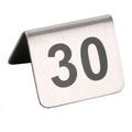 133.51-NUMERI PER TAVOLA DA 26 A 50  5,2x4,2 CM ARGENTO ACCIAIO INOX