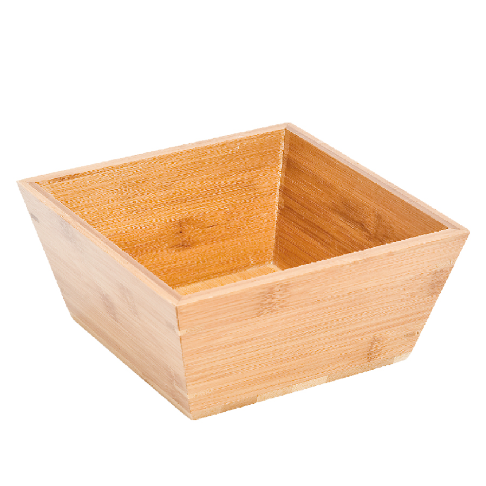 217.23-SCODELLA QUADRATA BAMBOO 3500 ML 24,1x24,1x10,2 CM NATURALE BAMBÙ