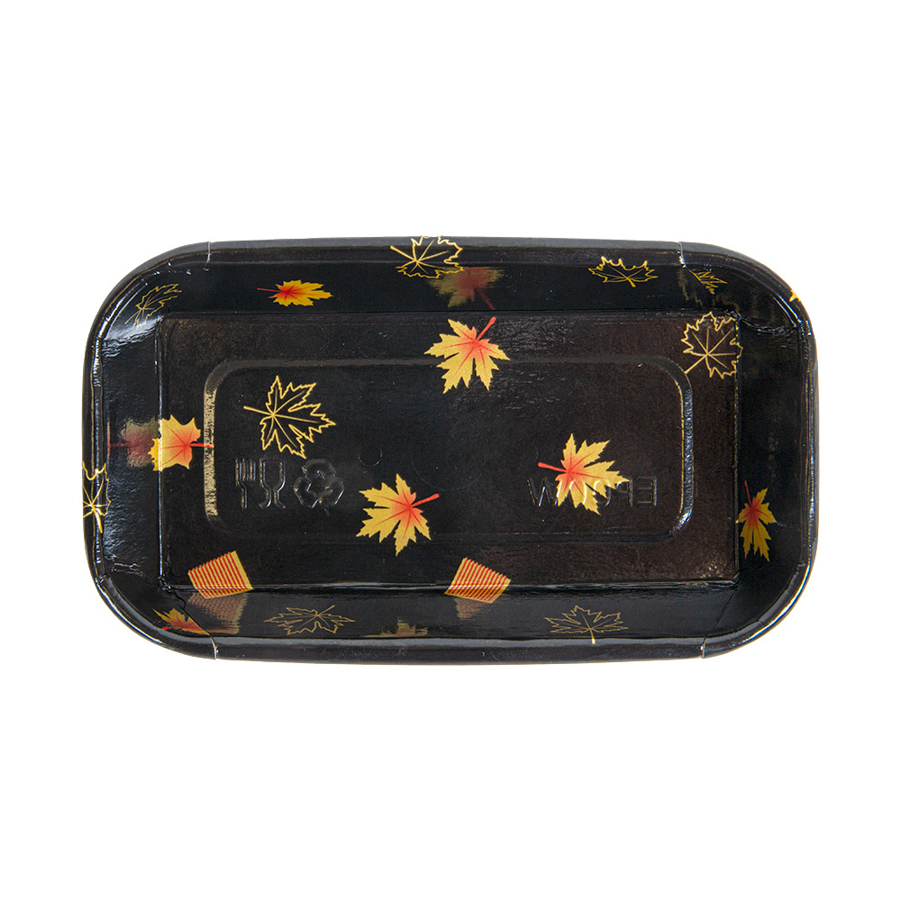 268.81-RECIPIENTI PER "SUSHI"  20PE + 280 +16PE G/M2 14x8x2,4 CM NERO KRAFT (50 u.)