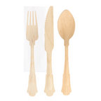 204.34-SET 4/1 POSATE + TOVAGLIOLO 'WOOD' CLASSIC  20 CM NATURALE LEGNO (100 u.)