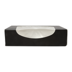 252.26-CONTENITORI SUSHI+FINESTRA 'THEPACK'  17,5x12x4,5 CM NERO CARTONE NANO-MICRO + OPP (50 u.)