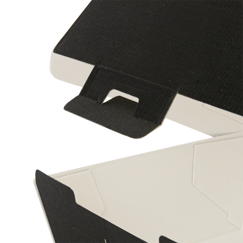 234.12-SCATOLE HAMBURGER 'THEPACK'  13x12,5x9 CM (M) NERO CARTONE NANO-MICRO (50 u.)