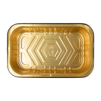 267.84-CONTENITORI LACCATI  1112 ML 23,2x14,4x4,7 CM NERO/ORO ALLUMINIO (50 u.)