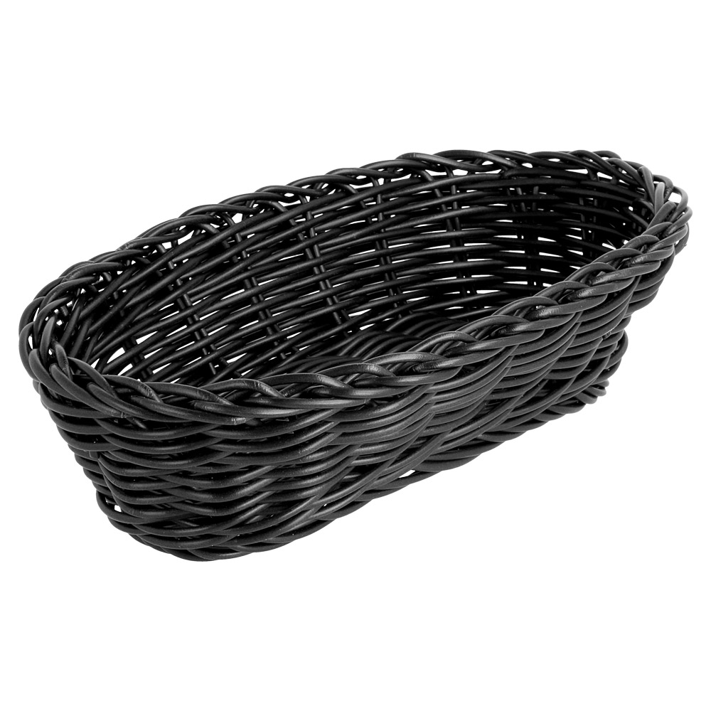 207.77-CESTI SIMILE VIMINI ALLUNGATE   23x9x8 CM NERO PP (12 u.)