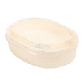 254.92-COMBO CONTENITORI + COPPERCHIO PET WOOD  19,3x14,5x4,5 CM NATURALE LEGNO (25 u.)