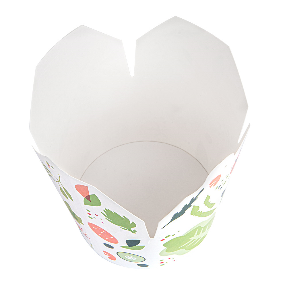 256.87-RICIPIENTI INSALATA SALAD 1000 ML 305 + 18 PE G/M2 Ø12,3x8,5 CM BIANCO CARTONE (50 u.)