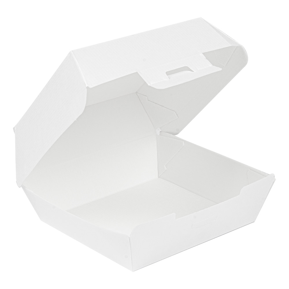 234.06-SCATOLE HAMBURGER 'THEPACK'  13x12,5x6,2 CM (S) BIANCO CARTONE NANO-MICRO (50 u.)