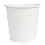 254.45-TERRINA PICCOLA 105 ML (3,5 oz) 210 + 18 PE G/M2 Ø6/4,5x5,8 CM BIANCO CARTONE (50 u.)