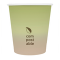 270.97-BICCHIERI BEVANDE FREDDE E CALDE 1 PARETE 'COMPOSTABLE GRADIENT' 180 ML - 6 oz 260 G/M2 Ø7,2/5,3x7,8 CM BIANCO CARTONE (50 u.)