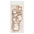 130.57-BUSTE PORTAPOSATE + TOVAGLIOLO JUST IN TIME 'BON APPETIT' 90 + 10PE G/M2 8,5x19,5 CM BIANCO AIRLAID (250 u.)