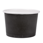 254.48-TERRINA PICCOLA 70 ML (2,3 oz) 210 + 18 PE G/M2 Ø6/5x4 CM NERO CARTONE (50 u.)