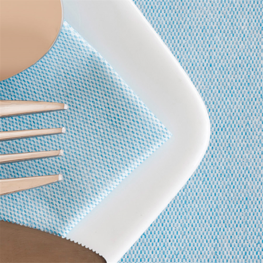 194.85-TOVAGLIOLI DRY COTTON 55 G/M2 40x40 CM TURCHESE AIRLAID (50 u.)