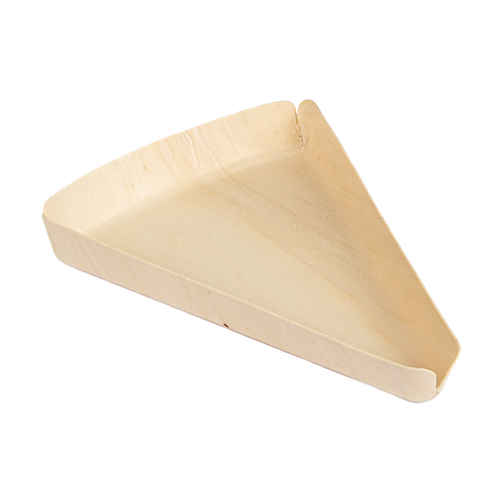 257.59-BARCHETTE TRIANGOLARE 'WOOD'  21x14x2,5 CM NATURALE LEGNO (50 u.)