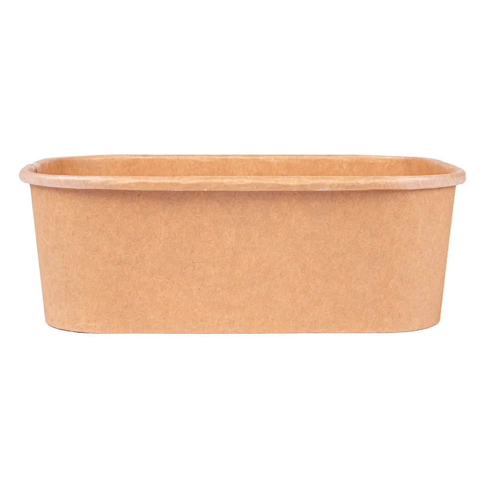 254.34-CONTENITORI RETTANGOLARI  750 ML 320 + 26 PE G/M2 17,3x12,3x5,7 CM NATURALE KRAFT (50 u.)