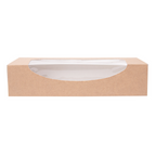 253.37-CONTENITORI SUSHI+FINESTRA 'THEPACK'  19,7x9x4,5 CM MARRONE CARTONE NANO-MICRO + OPP (50 u.)