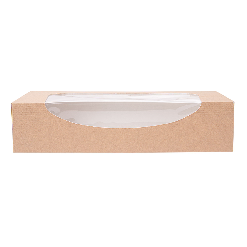 253.37-CONTENITORI SUSHI+FINESTRA 'THEPACK'  19,7x9x4,5 CM MARRONE CARTONE NANO-MICRO + OPP (50 u.)