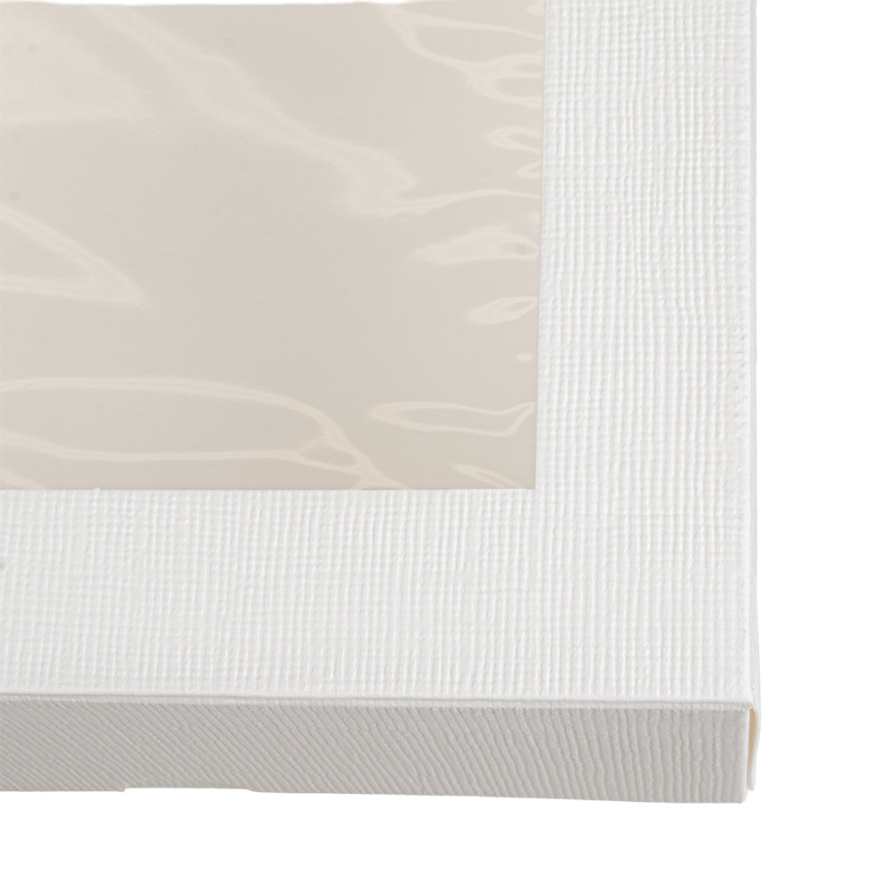 201.66-SCATOLE PER PASTICCERIA CON FINESTRA 'THEPACK'  18x18x7,5 CM BIANCO CARTONE NANO-MICRO + OPP (50 u.)