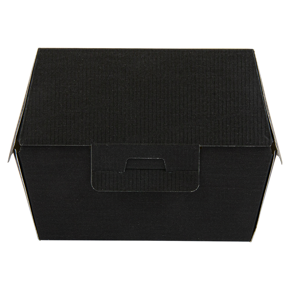 234.12-SCATOLE HAMBURGER 'THEPACK'  13x12,5x9 CM (M) NERO CARTONE NANO-MICRO (50 u.)