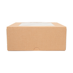 253.44-SCATOLE PER PASTICCERIA CON FINESTRA 'THEPACK'  18x18x7,5 CM NATURALE CARTONE NANO-MICRO + OPP (50 u.)