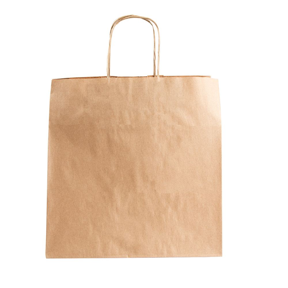167.15-BORSE SOS TRAITEUR CON MANICI  90 G/M2 26+20x27 CM NATURALE KRAFT (250 u.)