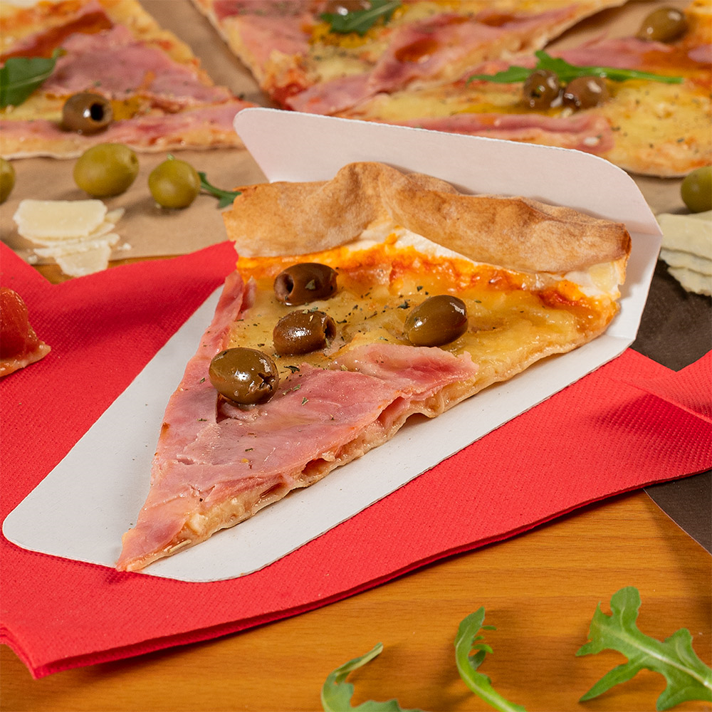 234.71-PRENDI PIZZA 'THEPACK'  12x15,4x2,7 CM BIANCO CARTONE NANO-MICRO (200 u.)