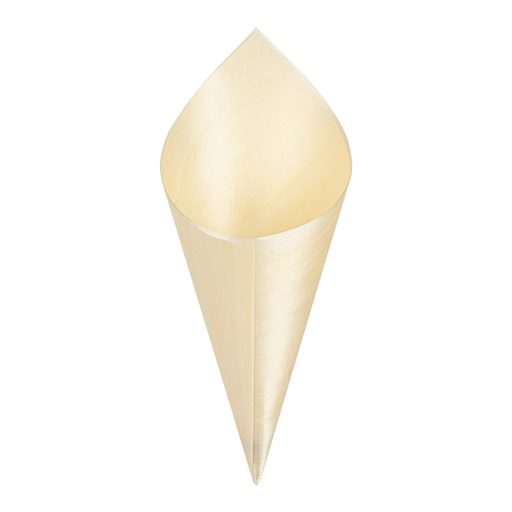 259.91-CONI IN FOGLIA DI PIOPPO 'WOOD'  22 CM NATURALE LEGNO (50 u.)