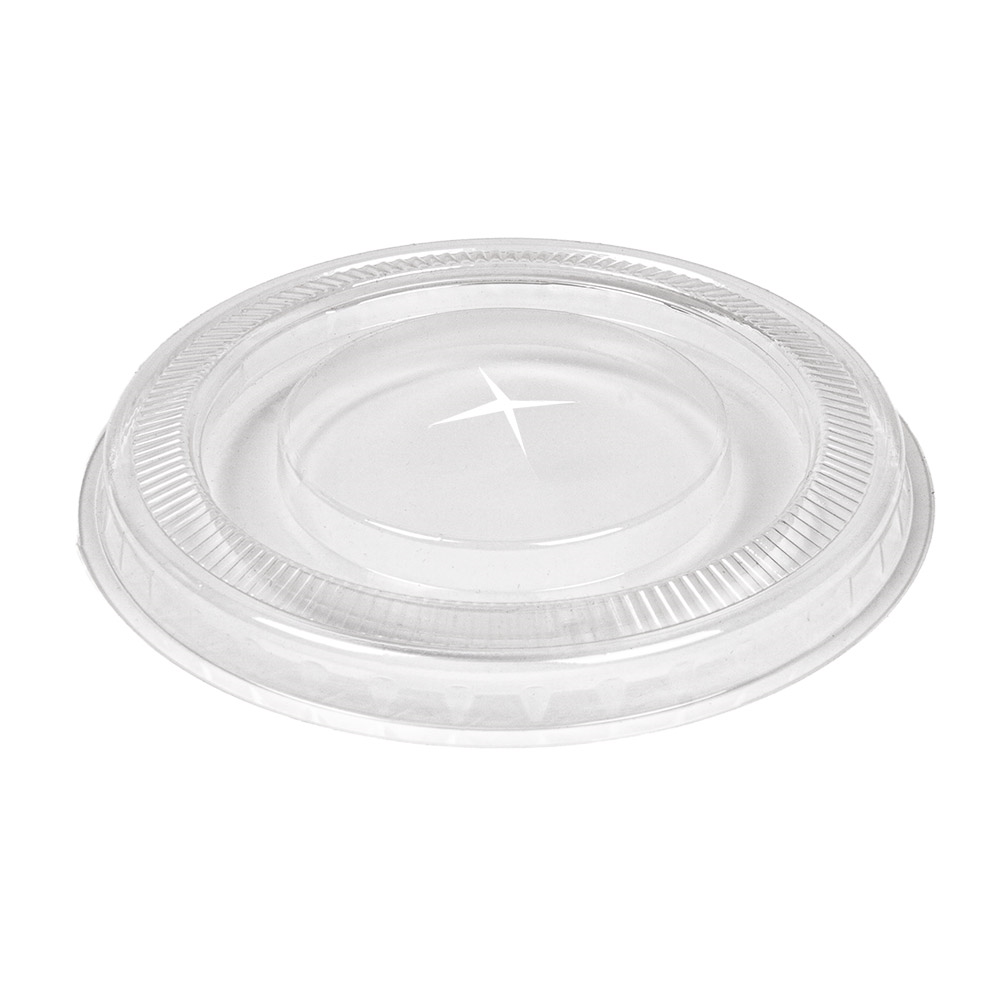231.39-COPERCHI PIATTI CON CROCE PER 224.02  Ø 9,5x0,8 CM TRASPARENTE PLA (50 u.)