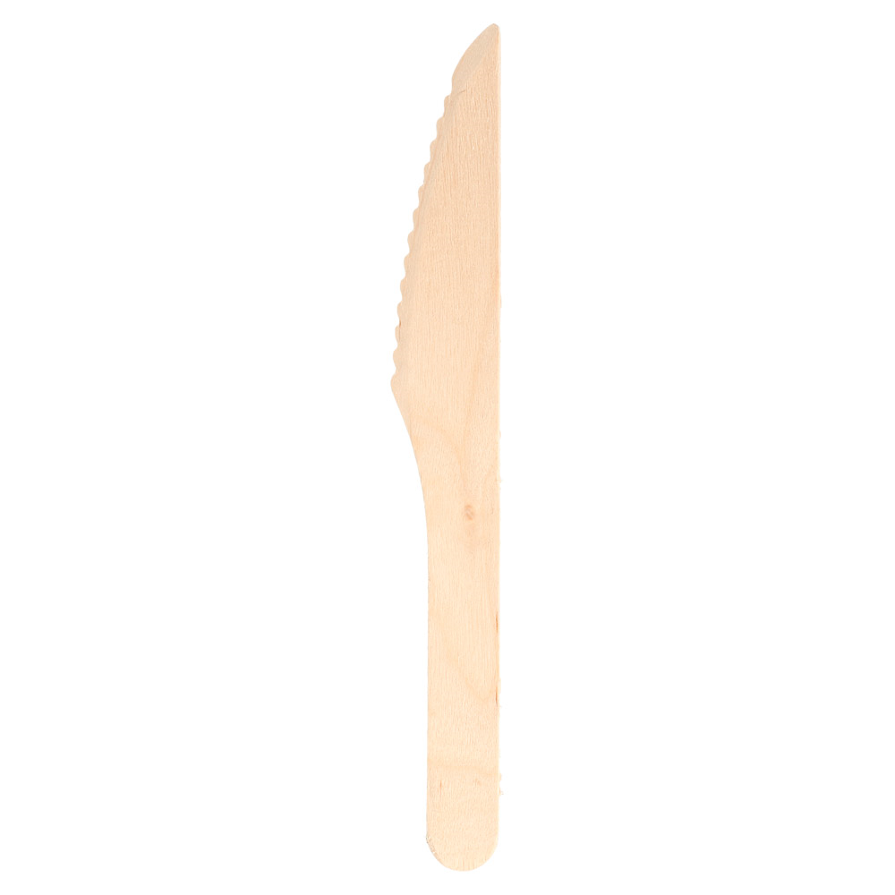 166.97-COLTELLO 'WOOD' MAKAN  16,4 CM NATURALE LEGNO (100 u.)