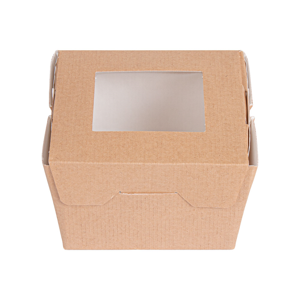 253.59-SCATOLE CON FINESTRA 'THEPACK' 300 ML 8x7,5x5,5 CM NATURALE CARTONE NANO-MICRO + OPP (50 u.)