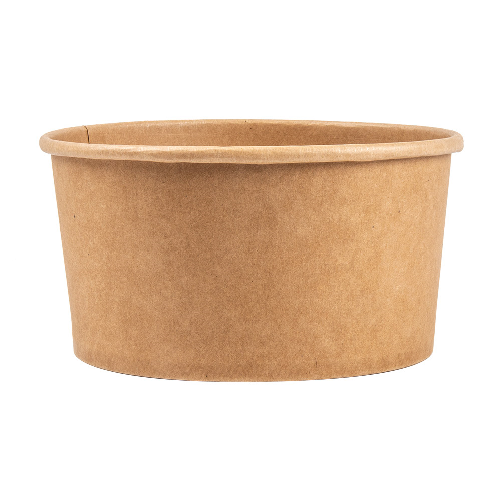 226.64-INSALATIERI  1000 ML - 33,3 oz 300 + 18 PE G/M2 Ø15/12,8x7,5 CM NATURALE KRAFT (50 u.)