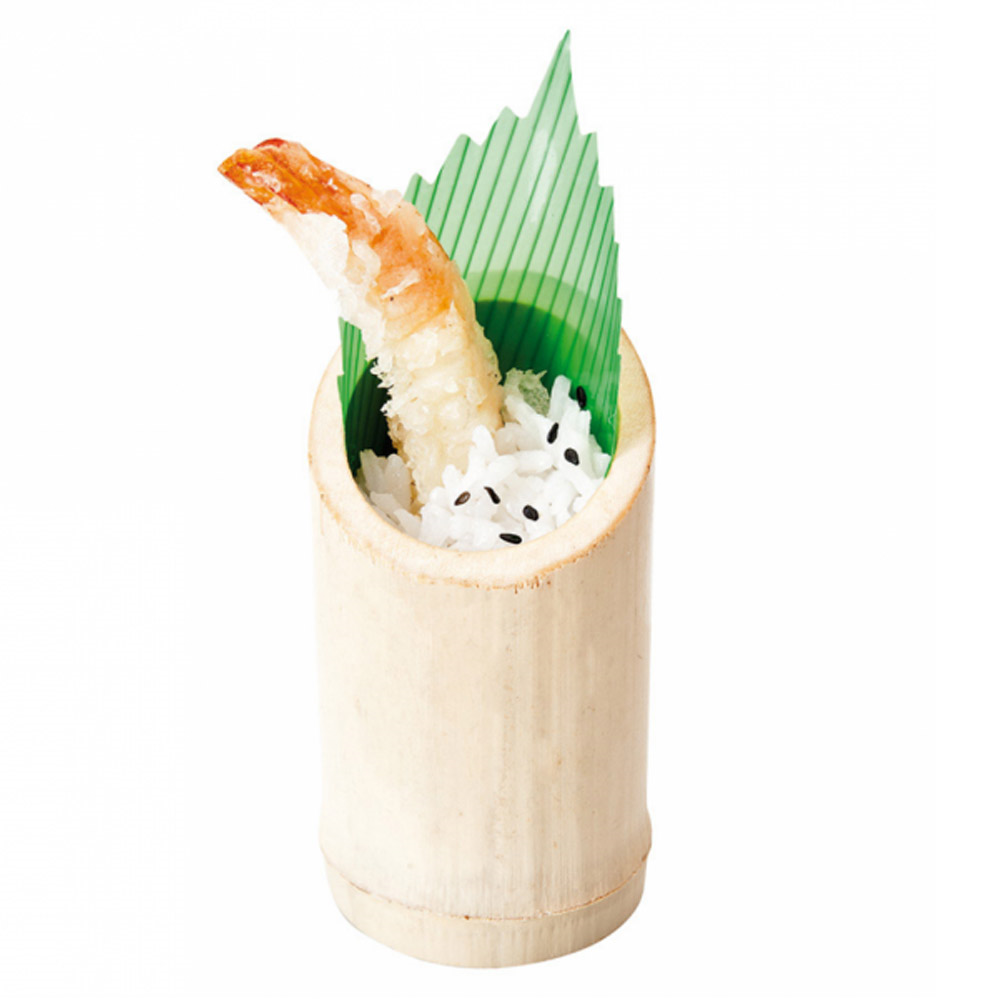 142.43-BICCHIERINO TUBO TRONCATO 'BAMBOO'  Ø 5/5,5x9 CM NATURALE BAMBÙ (10 u.)