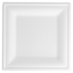 179.19-PIATTI QUADRATI 'BIONIC'  16x16x1 CM BIANCO BAGASSA (50 u.)