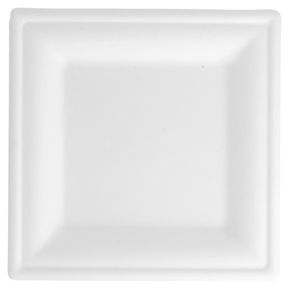 179.19-PIATTI QUADRATI 'BIONIC'  16x16x1 CM BIANCO BAGASSA (50 u.)
