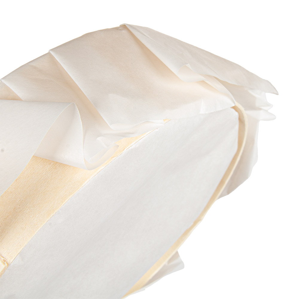 280.52-ANELLO DA FORNO CON CARTA 'WOOD' 600 ML Ø 14x4 CM NATURALE LEGNO (10 u.)